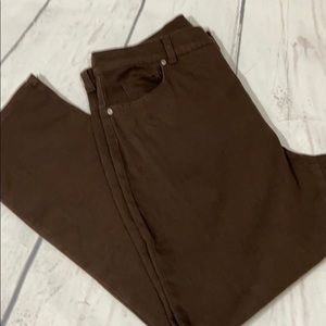 Basic Editions Classic Fit Brown Jeans Sz 14 Short